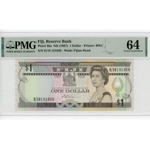 Fiji 1 Dollar 1987 (ND) PMG 64