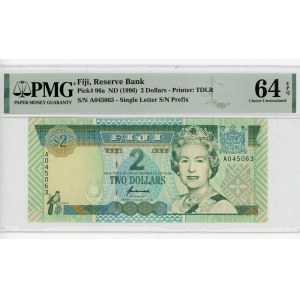 Fiji 2 Dollars 1996 (ND) PMG 64