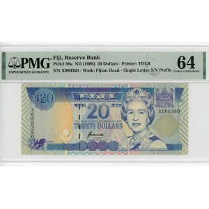 Fiji 20 Dollars 1996 (ND) PMG 64
