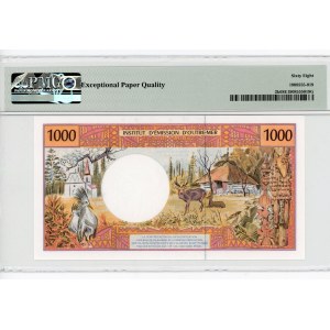 French Pacific Territories 1000 Francs 2010 (ND) PMG 68