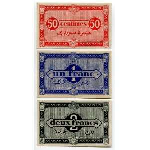 Algeria 50 Centimes, 1 & 2 Francs 1944