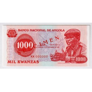 Angola 1000 Kwanzas 1976 Specimen