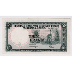 Belgian Congo 10 Francs 1957