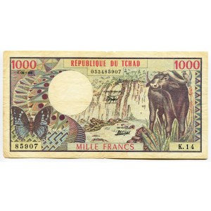 Chad 1000 Francs 1980