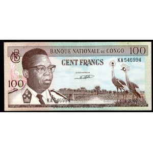 Congo Democratic Republic 100 Francs 1962