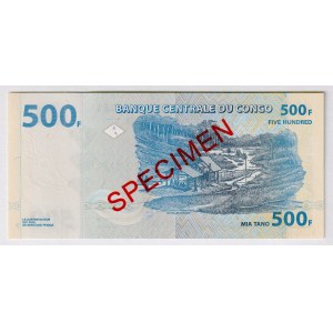Congo Democratic Republic 500 Francs 2002 Specimen