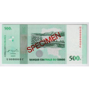 Congo Democratic Republic 500 Francs 2010 Specimen