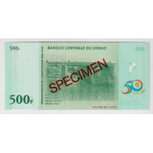 Congo Democratic Republic 500 Francs 2010 Specimen