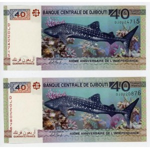 Djibouti 2 x 40 Francs 2017 Commemorative