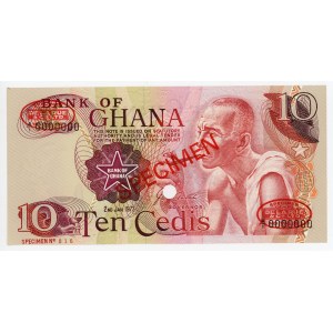 Ghana 10 Cedis 1973 Specimen