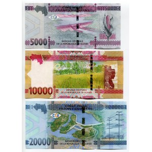 Guinea 5000 - 10000 - 20000 Francs 2015 - 2018 Fancy Number