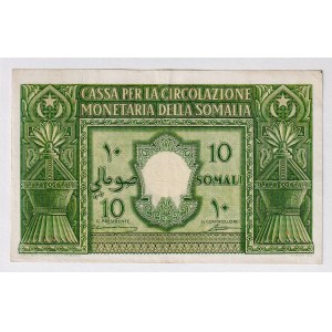 Italian Somaliland 10 Somali 1950