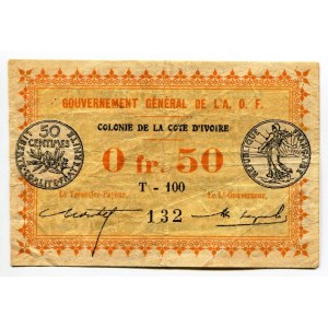 Ivory Coast 50 Centimes 1917