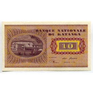 Katanga 10 Francs 1960