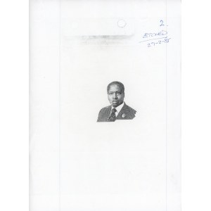 Kenya Proof Note Portrait for 50 Shillings 1985