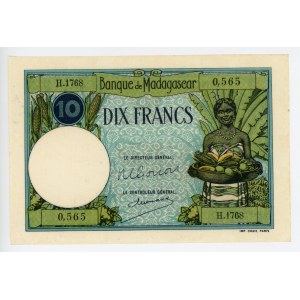 Madagascar 10 Francs 1937 - 1947 (ND)