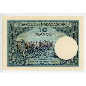 Madagascar 10 Francs 1937 - 1947 (ND)