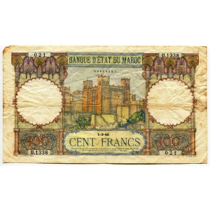 Morocco 100 Francs 1945
