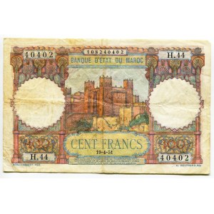 Morocco 100 Francs 1951