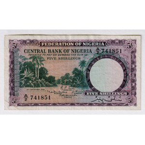 Nigeria 5 Shillings 1958