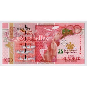 Seychelles 100 Rupees 2013 35th Anniversary Central Bank of Seychelles