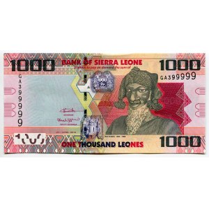 Sierra Leone 1000 Leones 2016 Fancy Number