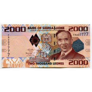 Sierra Leone 2000 Leones 2016 Fancy Number