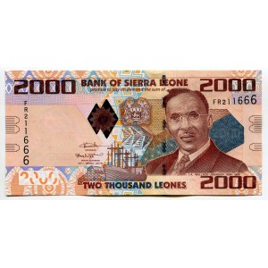 Sierra Leone 2000 Leones 2016 Fancy Number