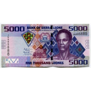 Sierra Leone 5000 Leones 2018 Fancy Number