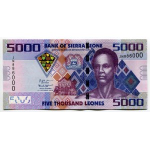 Sierra Leone 5000 Leones 2018 Fancy Number