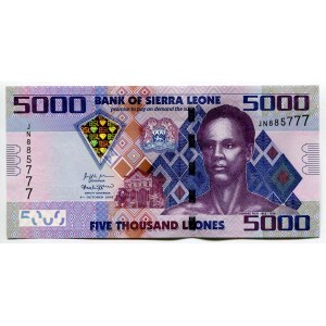 Sierra Leone 5000 Leones 2018 Fancy Number