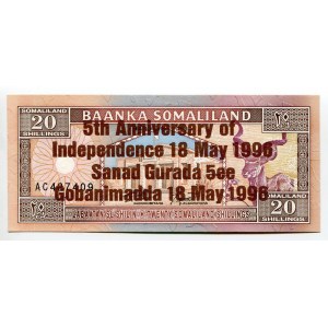 Somaliland 20 Shillings 1996 Bronze Commerative Issue