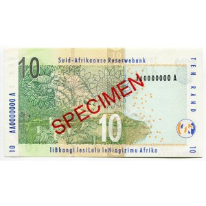 South Africa 10 Rand 2004 (ND) Specimen