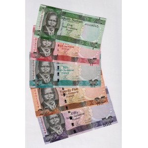 South Sudan Lot Of 5 Banknotes 2011