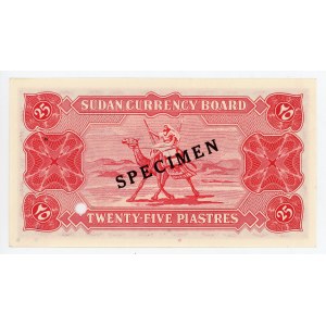 Sudan 25 Piastres 1956 Specimen