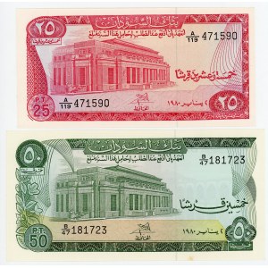 Sudan 25, 50 Piastres 1980