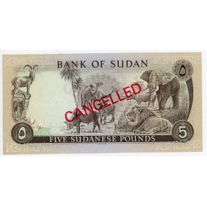 Sudan 5 Pounds 1970 Specimen