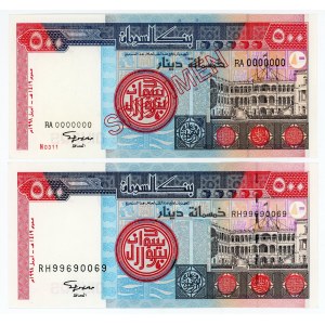 Sudan 2 x 500 Dinars 1998 Specimen And Command Notes