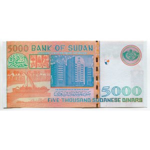 Sudan 5000 Dinars 2002 Specimen