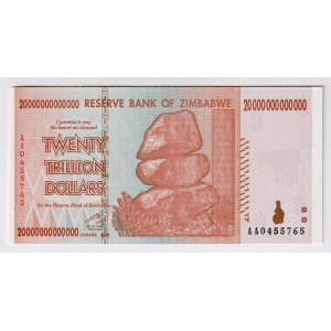 Zimbabwe 20 Trillion Dollars 2008