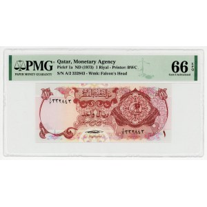 Qatar 1 Riyal 1973 (ND) PMG 66