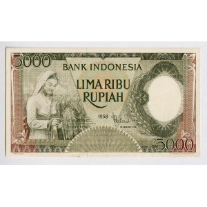 Indonesia 5000 Rupiah 1958