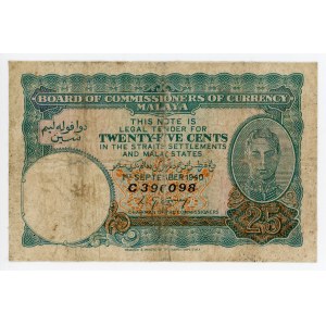 Malaya 25 Cents 1940