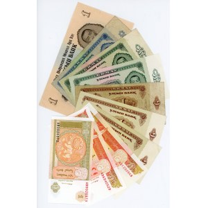 Mongolia Lot of 10 Banknotes 1955 - 2008
