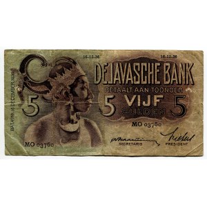 Netherlands East Indies 5 Gulden 1936