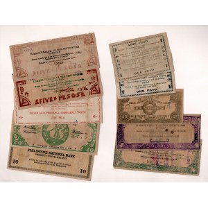 Philippines Lot of 10 Emergency Banknotes 1941 - 1942