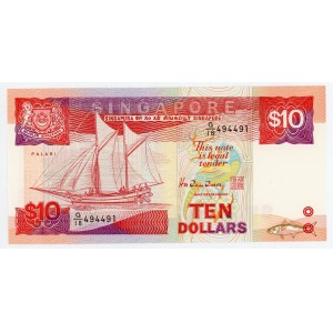 Singapore 10 Dollars 1988 (ND)