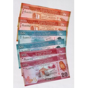 Sri Lanka 2 x (20 - 50 - 100) Rupees 2010
