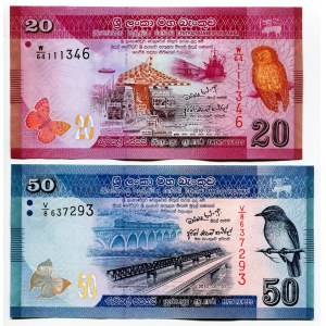 Sri Lanka 20 - 50 Rupees 2010