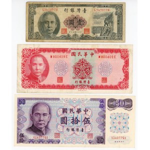 Taiwan 1 - 10 - 50 Yuan 1961 - 1971